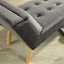 Velvet Grey Upholstered Fabric Bench by Lavishway | Benches & Storage Benches-38501