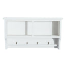 Wall Mounted 2 Hooks Coat Rack in White by Lavishway | Hall Trees-42553