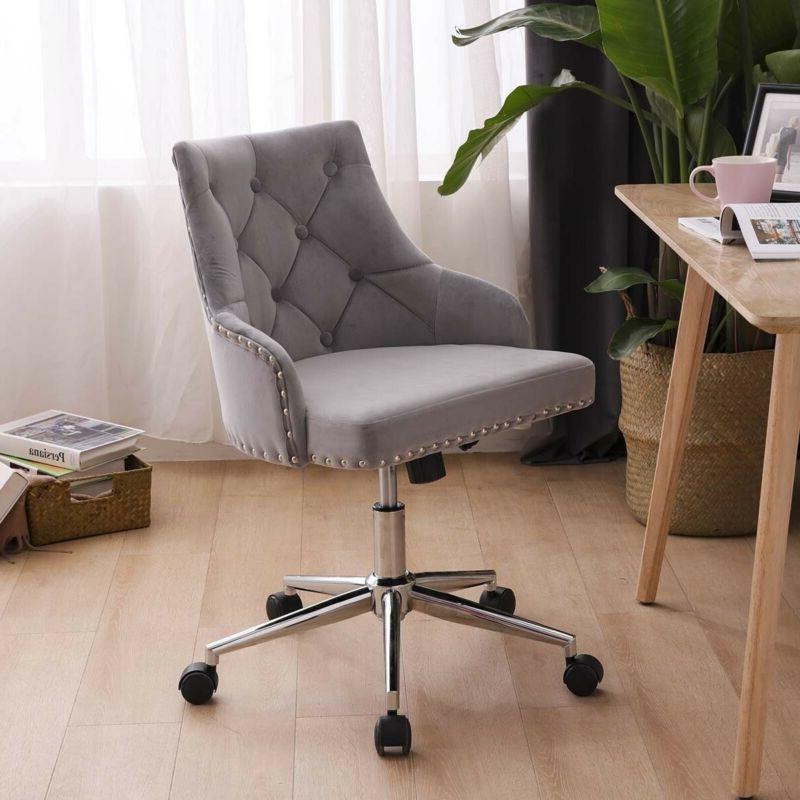 Adjustable Swivel Velvet Chair by Lavishway | Velvet Chairs-39286