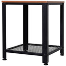 Square End Wood Top Coffee Side Table by Lavishway | Side Tables-44634