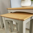 Grey Painted Solid Wood Nest of 2 Side Tables by Lavishway | Nest of Tables-43212