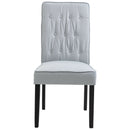 Tufted Fabric Dining Chair With Wooden Legs by Lavishway | Dining Chairs-43626