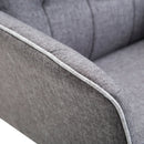 Tilt Linen Mid Back Office Chair in Grey by Lavishway | Fabric Chairs-42577
