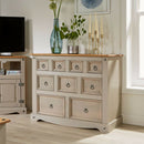 Corona Set of 3 Pine Wood Bedroom Set in Grey by Lavishway | Bedroom-39509