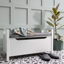 White Hallway Bench with Cushion by Lavishway | Benches & Storage Benches-39263