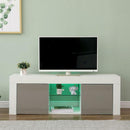 Gloss Front 2 Grey Door 130cm Wide TV Unit by Lavishway | TV Units Cabinets-43053