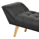 Deluxe Dark Grey Tufted Seat Chaise Lounge by Lavishway | Chaise Lounges-44276