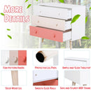 Colorful Pink Wooden 3 Drawers Baby Chest by Lavishway | Chest Of Drawers-42840