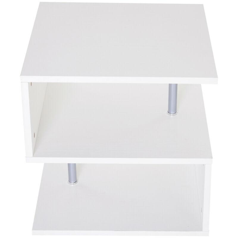 White 2-tier shelves Coffee & End Side Table by Lavishway | Side Tables-38518