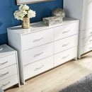 6 Drawers White Wide Chest of Drawers by Lavishway | Chest Of Drawers-38827