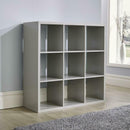 Grey Wooden 9 Shelves Bookcase Display Unit by Lavishway | Book Shelves and Cabinets-39153