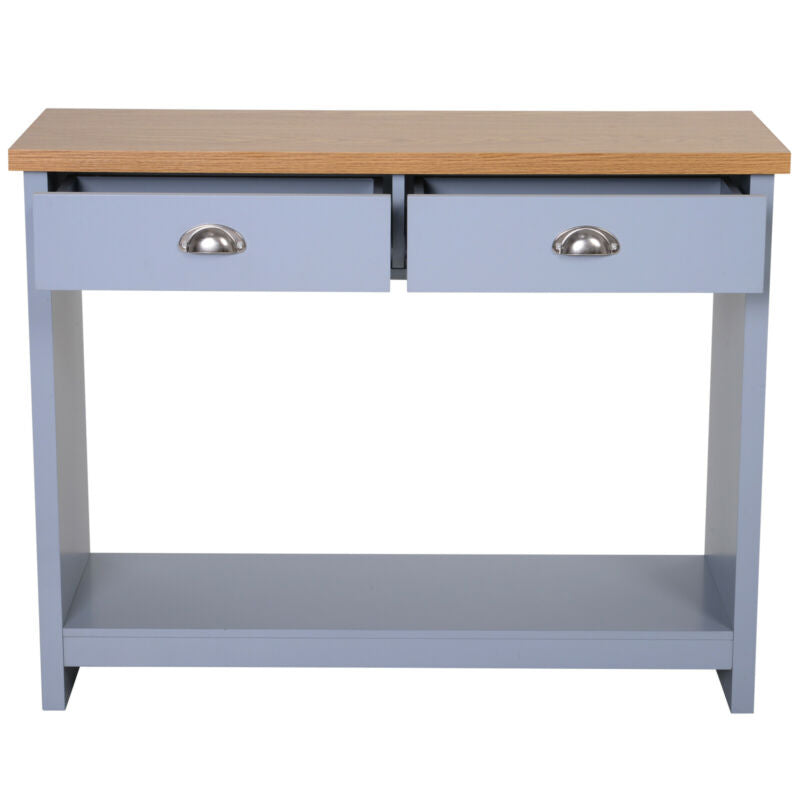 Retro Style 2 Drawer Console Table by Lavishway | Hallway Console Table-45033