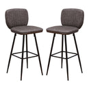 Orion Dark Grey Faux Leather Bar Stool by Lavishway | Bar Stools-39385