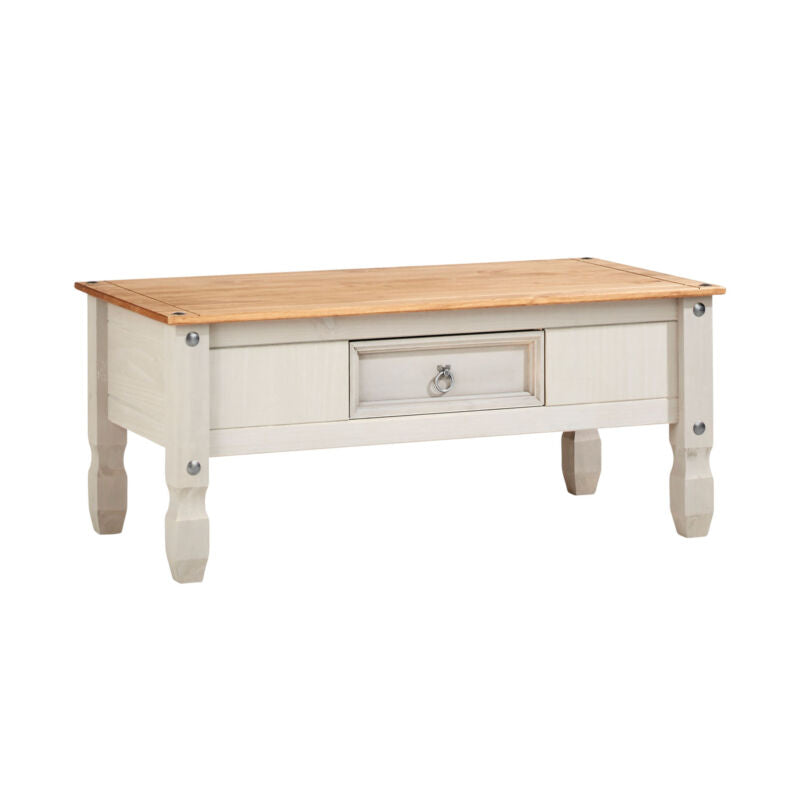 1 Drawer Coffee Table in Oak & Cream by Lavishway | Coffee Tables-38499