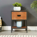 1 Drawer Dark Brown Side Table by Lavishway | Side Tables-43434