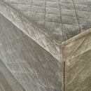 Velvet Fabric Storage Box in Grey by Lavishway | Benches & Storage Benches-38664