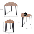 Nest of 3 V-Shaped Tables in Walnut Finish by Lavishway | Nest of Tables-44790