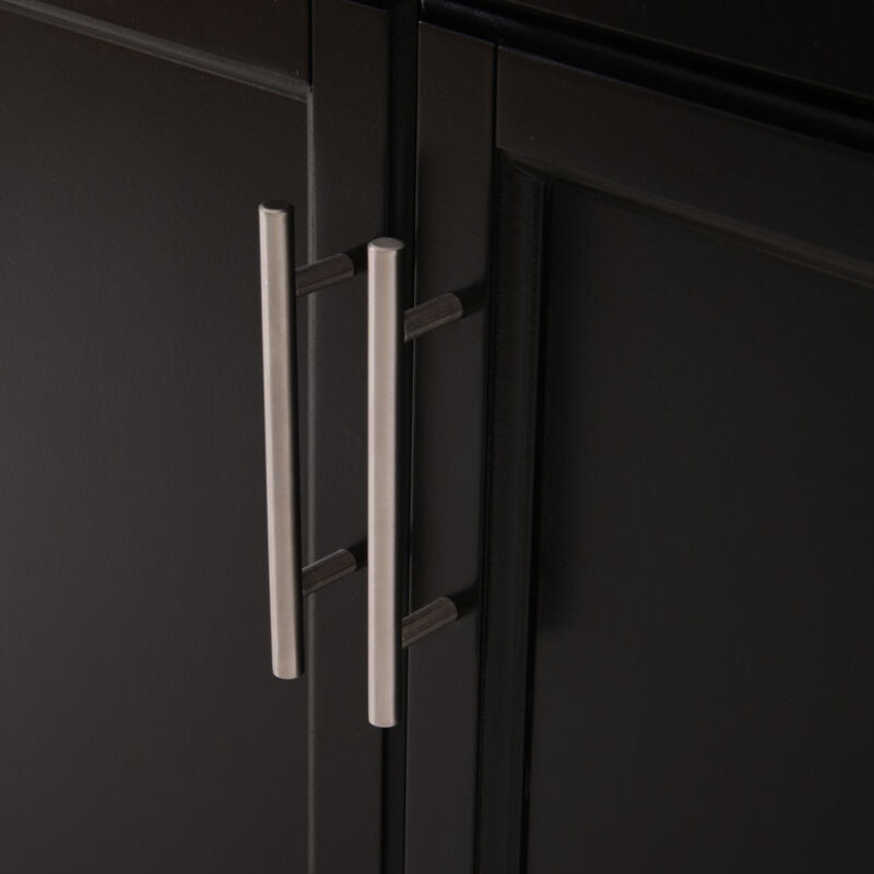 Kitchen Cart Storage Trolley in Black by Lavishway | Kitchen Islands-42774