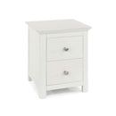 White Painted 2 Drawer Bedside Table by Lavishway | Bedside Tables-38775