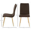 Upholstered Armless Dining Chair Set of 2 by Lavishway | Dining Chairs-43701