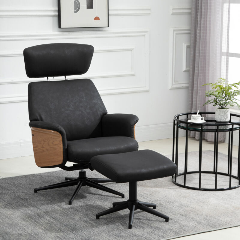 Set of 2 Swivel Recliner Armrest Chairs by Lavishway | Recliner Armchairs-42515