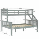 Sleeper Bunk Pine Wood Bed Frame by Lavishway | Wooden Beds-41581