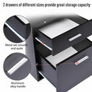 Multi Storage Black Office Desk Table by Lavishway | Desk Pedestals-44583