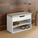 Shoe Storage Wooden Bench in White by Lavishway | Shoe Cabinets-38915