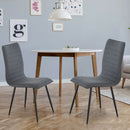 Modern Armless Dining Chair in Grey Set of 2 by Lavishway | Dining Chairs-42640