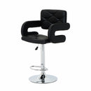 Modern Black Faux Leather Kitchen Bar Stool by Lavishway | Bar Stools-43790