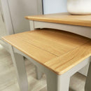 Grey Painted Solid Wood Nest of 2 Side Tables by Lavishway | Nest of Tables-43213