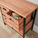 Red Brown Wooden 2 Over 2 Chest Of Drawers by Lavishway | Chest Of Drawers-43378