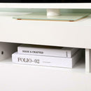 Gloss Front 130cm Wide TV Stand in White by Lavishway | TV Units Cabinets-43116