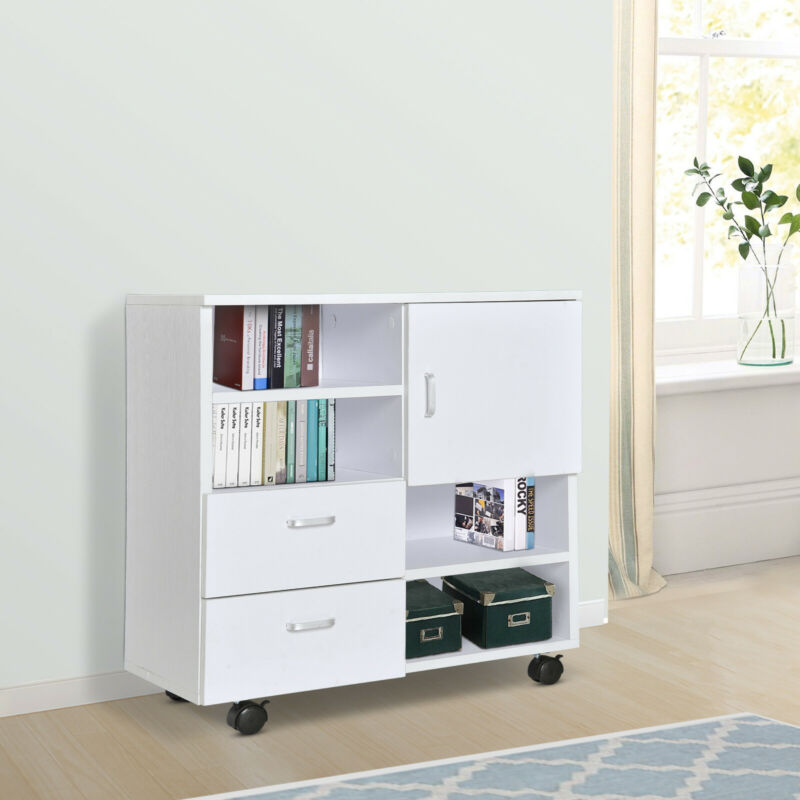 Wooden Storage Cupboard in White by Lavishway | Cupboards & Cabinets-42800