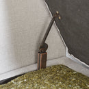 Buttoned Seat Grey Fabric Storage Bench by Lavishway | Benches & Storage Benches-39375