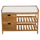 Cushioned Seat Wooden Shoe Storage Bench by Lavishway | Shoe Cabinets-42427