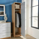 Single Door Grey Narrow Wardrobe by Lavishway | Wardrobe-38703