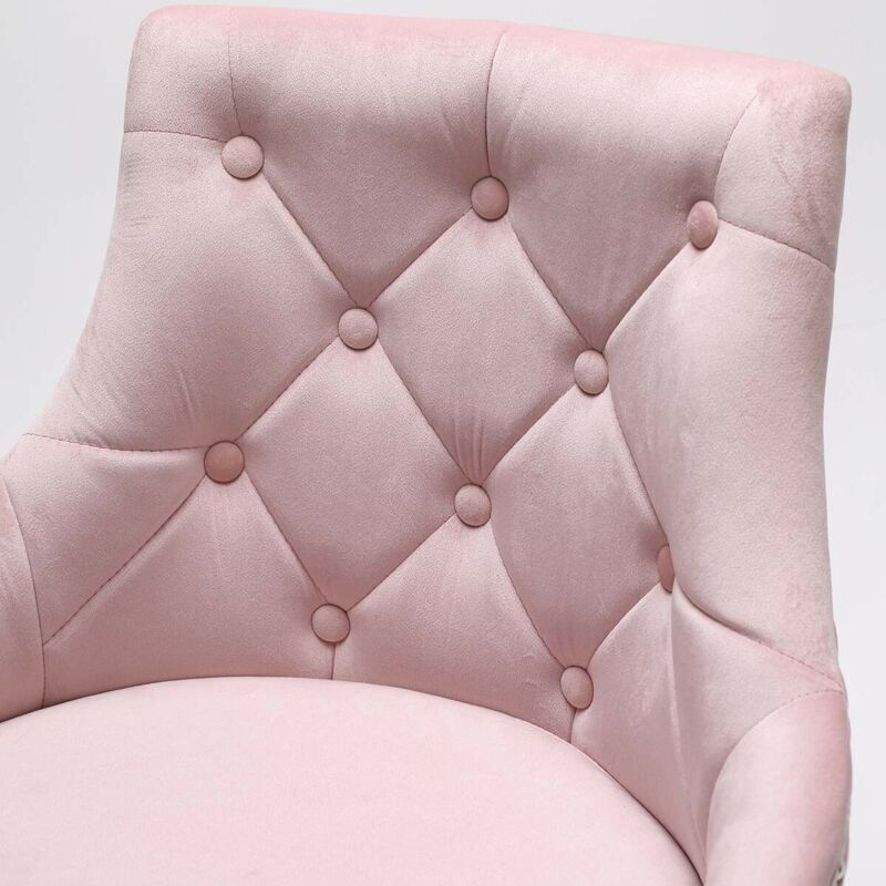 Adjustable Swivel Velvet Chair by Lavishway | Velvet Chairs-39297