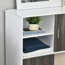2-Tier Bookcase in White & Grey by Lavishway | Book Shelves and Cabinets-43832