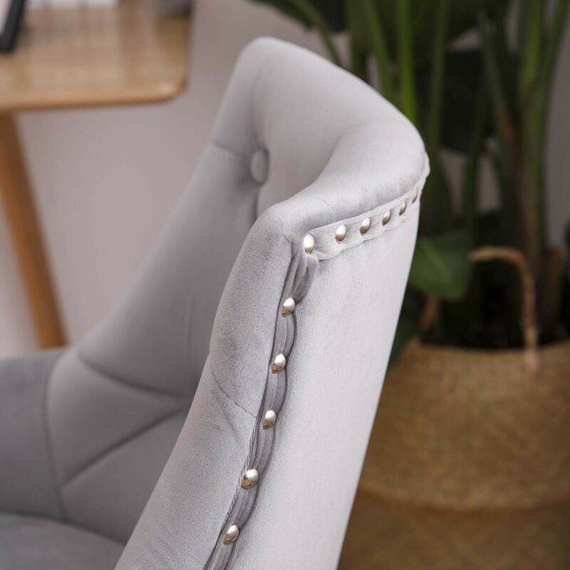 Adjustable Swivel Velvet Chair by Lavishway | Velvet Chairs-39306