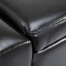 Faux Leather Ottoman & Storage Chest in Black by Lavishway | Benches & Storage Benches-42535