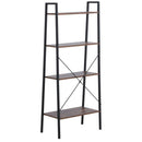 Vintage Wooden 4 Tier Ladder Bookcase by Lavishway | Book Shelves and Cabinets-38474