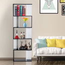 5 Tier S Shape Display Shelving Unit In Black by Lavishway | Book Shelves and Cabinets-44755