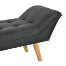 Deluxe Dark Grey Tufted Seat Chaise Lounge by Lavishway | Chaise Lounges-44278