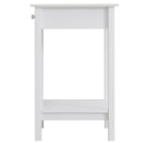 Wooden Bedside Table with Drawer in White by Lavishway | Bedside Tables-43643
