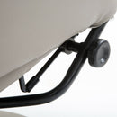 Grey Faux Leather Armchair with Footrest by Lavishway | Recliner Sofa-42706