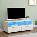 Gloss Front 100cm Wide TV Stand in White by Lavishway | TV Units Cabinets-43036