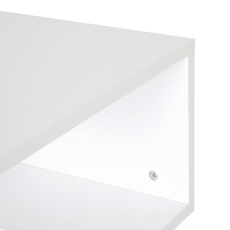 White 2-tier shelves Coffee & End Side Table by Lavishway | Side Tables-38516