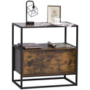 Industrial Style Retro Side Table with Drawer by Lavishway | Side Tables-42489