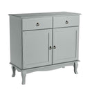 Sculpted Legs 2 Door 2 Drawers Grey Sideboard by Lavishway | Sideboards-43164